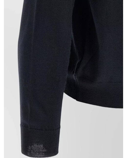 Zanone Blue Long Sleeve Turtleneck Knitwear Top for men