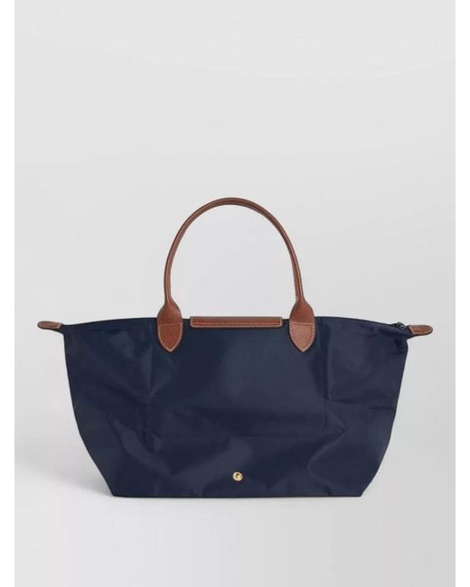 Longchamp Blue Le Pliage L Tote Bag Top Handles
