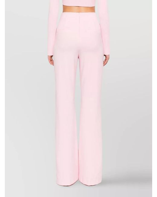 Sportmax Pink High-Rise Flared Trousers
