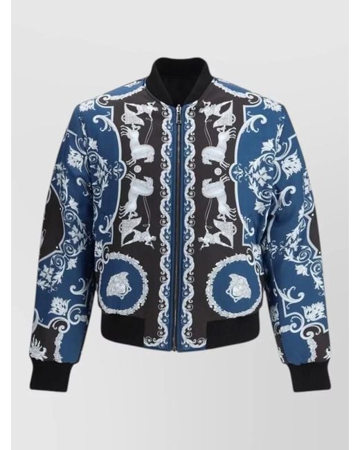 Versace Blue Bomber Jacket for men