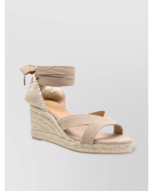 Castaner Natural Canvas Ankle Strap Espadrilles