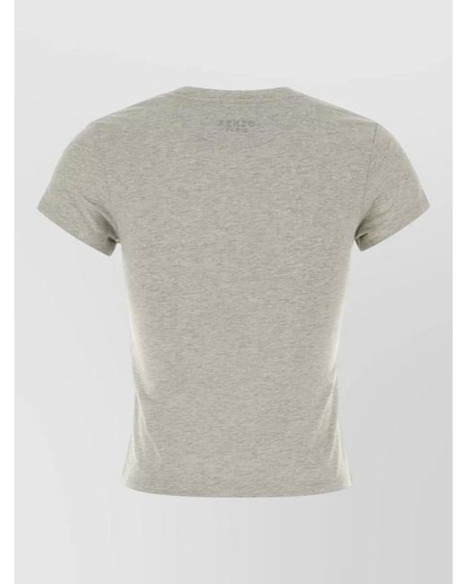 KENZO Gray Cotton Embroidered Crewneck Short-Sleeve T-Shirt
