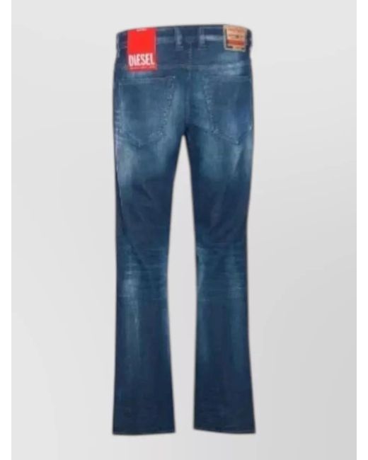 DIESEL Blue Straight-Leg Trousers for men