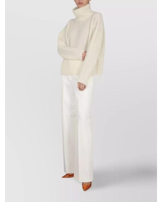 Boss White Turtleneck Jumper