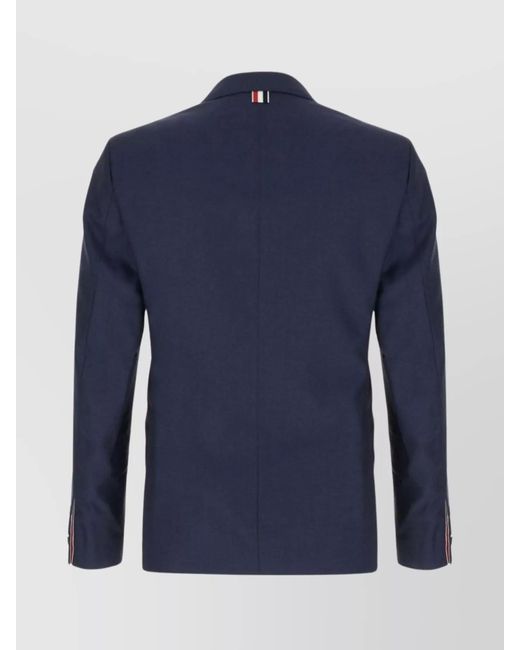 Thom Browne Blue Wool Single-Breasted Blazer for men