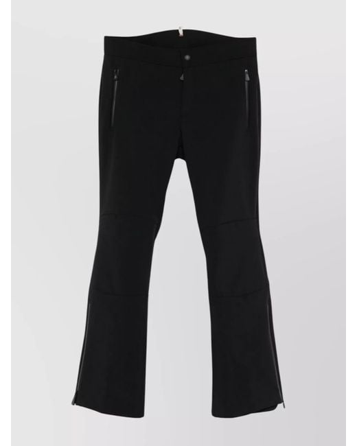 Moncler Black Comfortable Trousers Featuring Zippered Pockets for men