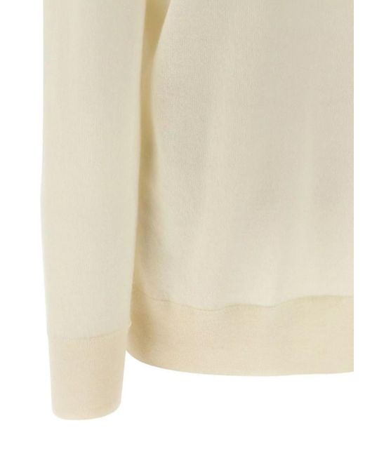 The Row Natural Cashmere Turtleneck Sweater