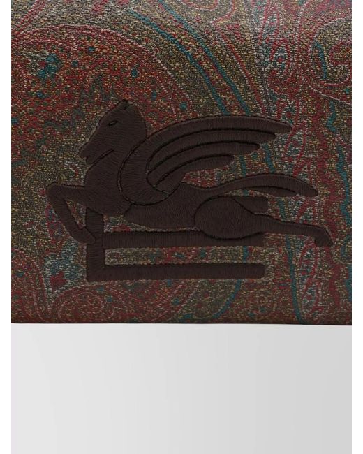 Etro Brown Canvas Pouch for men