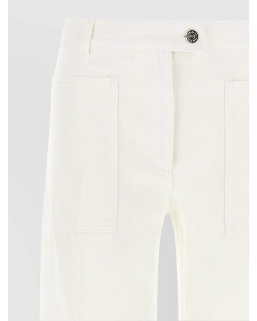 Ferragamo White Denim Straight-Leg Jeans