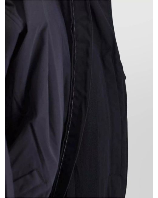 Balenciaga Blue Polyester Oversized High Collar Zip Bomber Jacket