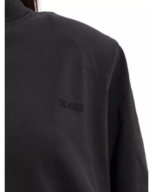 The Attico Black Cotton Turtleneck Short-Sleeve T-Shirt
