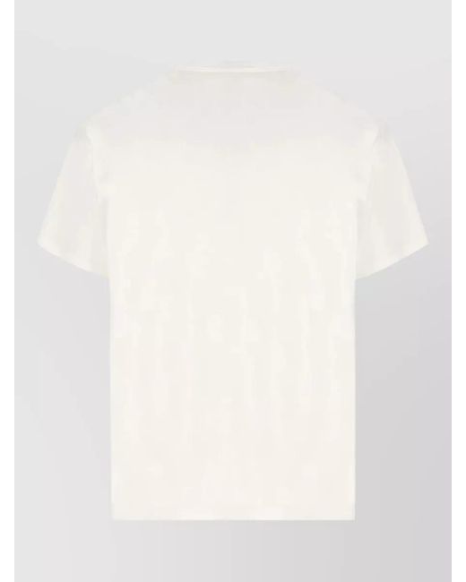 Gucci Natural Crew Neck Cotton T Shirt Short Sleeves for men