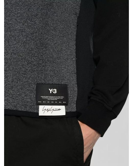 Y-3 Gray Knitted Skull Print Bomber Jacket for men