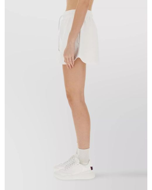Stella McCartney White Cotton Regular-Fit Knee-Length Shorts