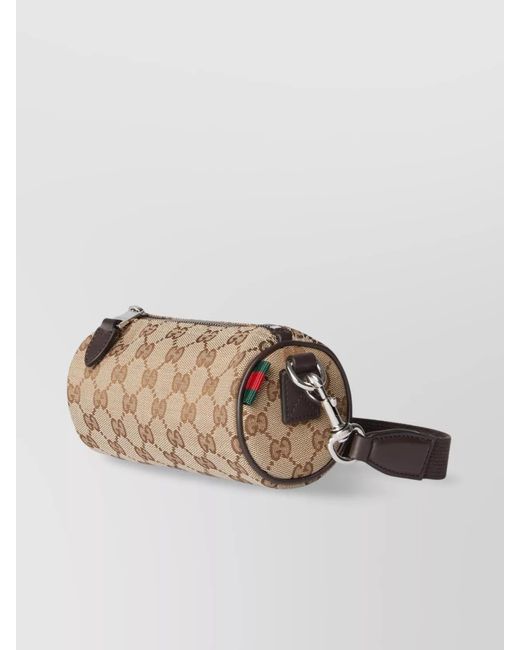 Gucci Natural Canvas Mini Cylinder Shoulder Bag for men