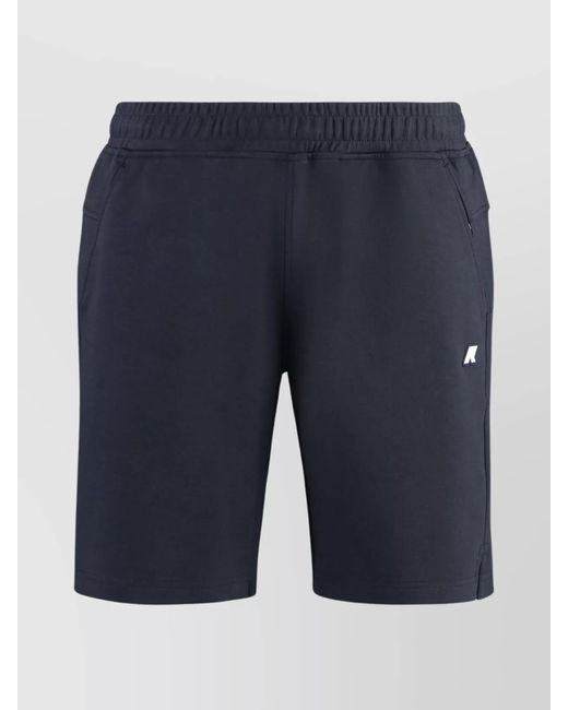 K-Way Blue Cotton Bermuda Shorts for men