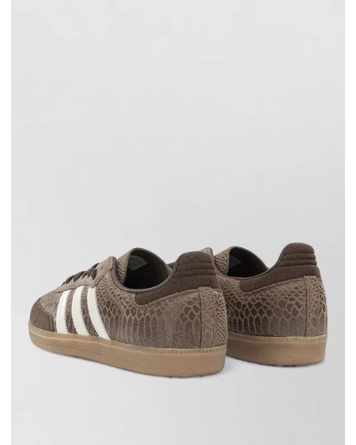 Adidas Originals Brown Samba Og Low Top Rubber Sole Sneakers for men