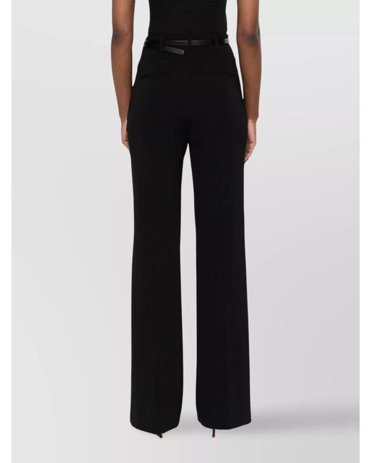 Sportmax Black Wide-Leg Trousers