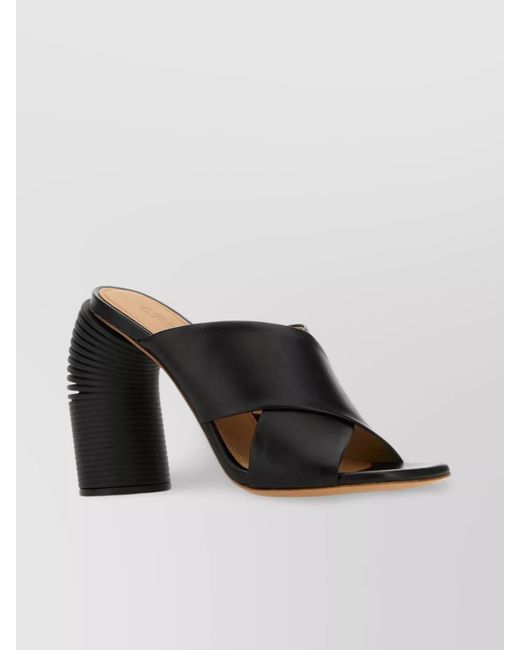 Off-White c/o Virgil Abloh Black Leather Sandals