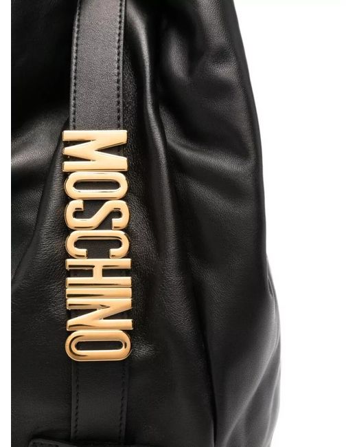 Moschino Black Leather Shoulder Bag