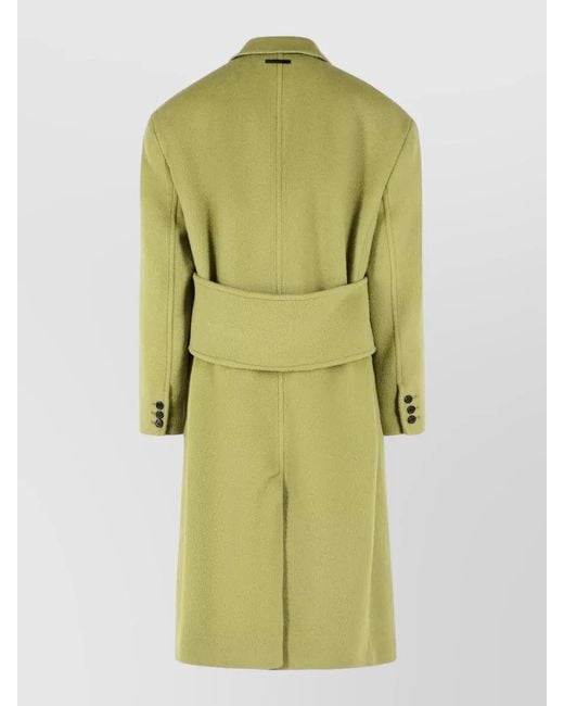 Marni Green Virgin Wool Single-Breasted Coat for men