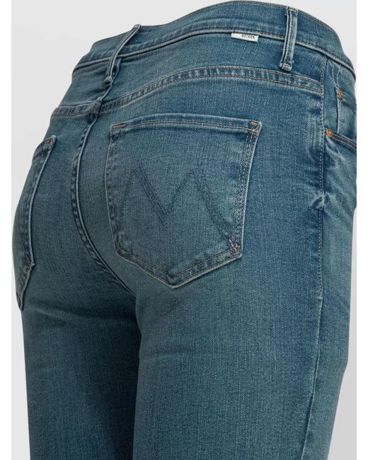 Mother Blue Ride Hard Live Louder Flared Jeans