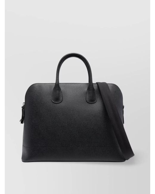 Valextra Black "My Logo" Cross-Body Bag