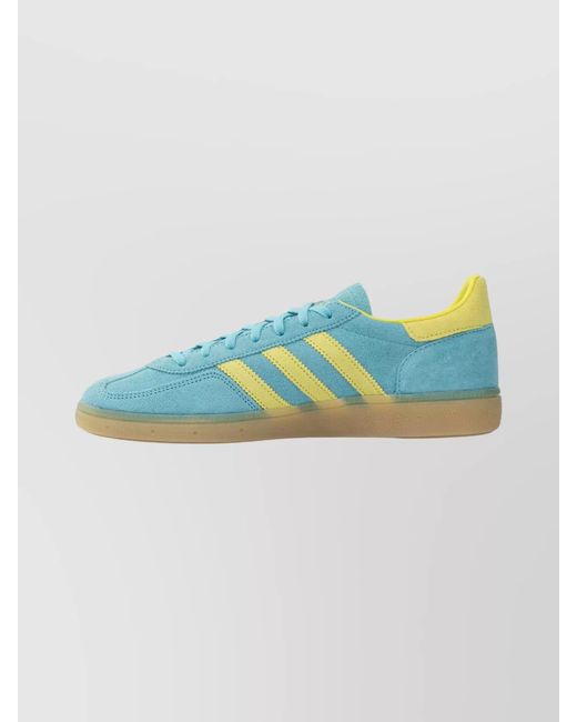 Adidas Originals Blue Suede Leather Handball Spezial Low-Top Sneakers