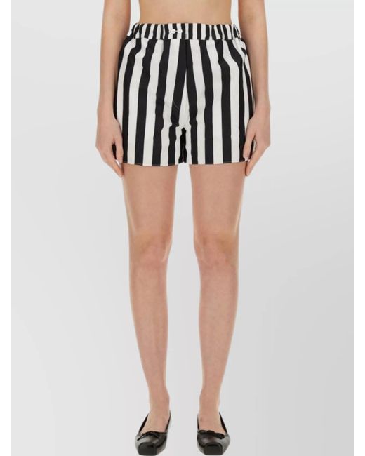 Patou Black Cotton Regular-Fit Tailored Bermuda Shorts