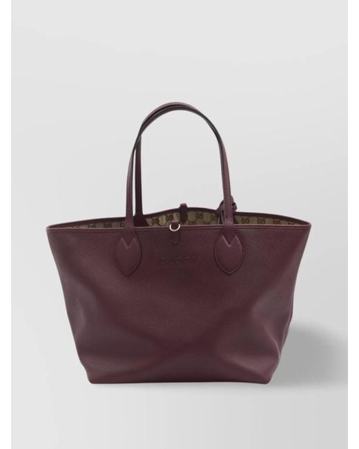 Gucci Purple Large Reversible Totissima Beach Bag