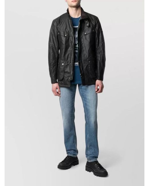 Barbour Black Cotton Waxed Lightweight Jacket for men