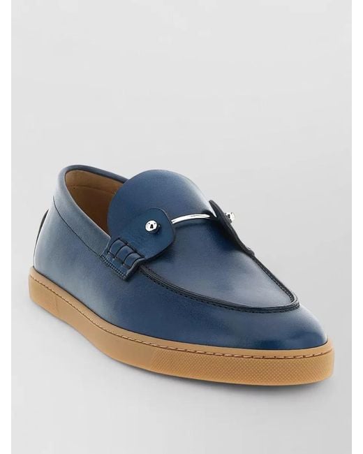 Christian Louboutin Blue Leather Loafers for men