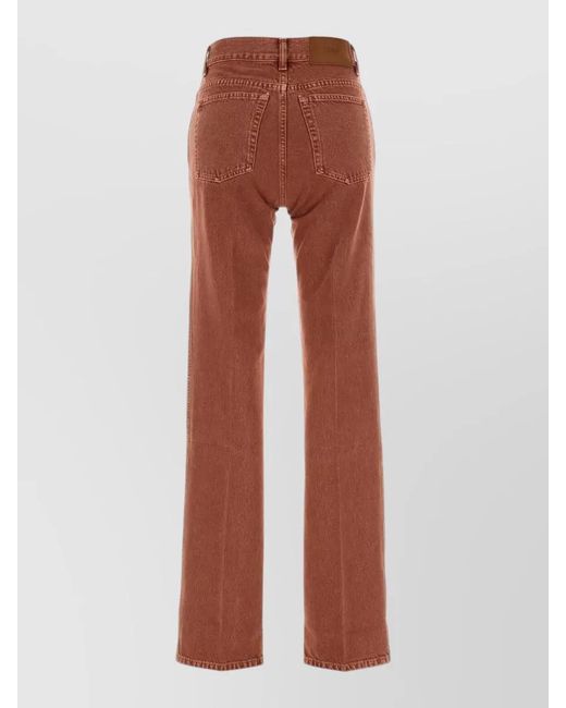 Chloé Brown High Waist Denim Jeans Regular Fit