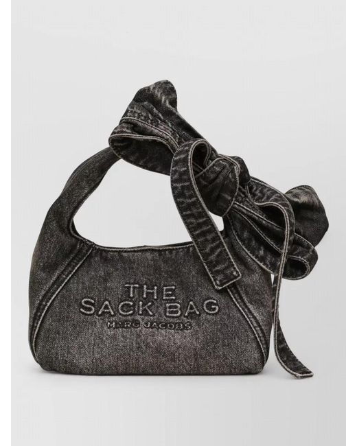 Marc Jacobs Black The Mini Sack Shoulder Bag Bow Strap