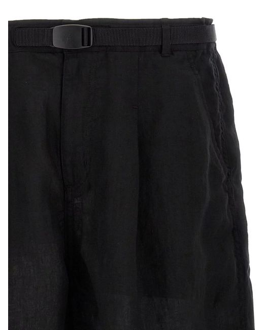 Undercover Black Linen Bermuda Shorts for men