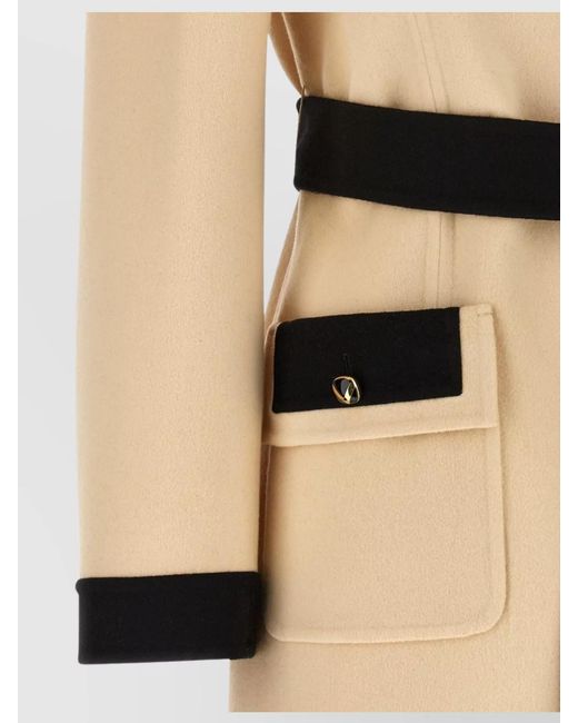 Valentino Garavani Natural Cashmere Single-Breasted Coat