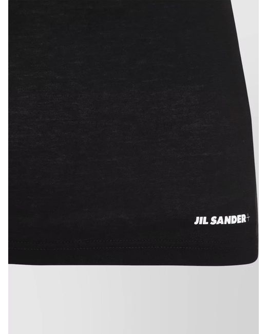 Jil Sander Black Jil Sander Cotton T Shirt Round Neck