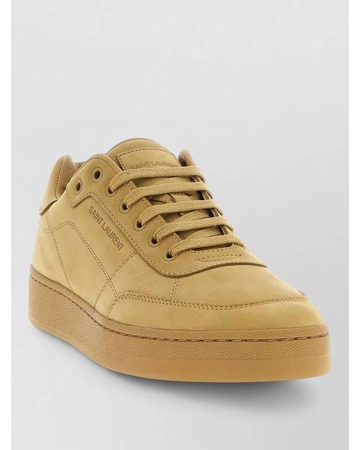 Saint Laurent Metallic Leather Low-Top Sneakers for men