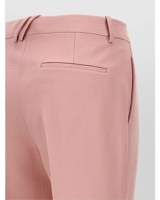 Burberry Pink Virgin Wool Tailored Trousers