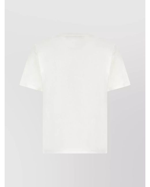 Valentino Garavani White Printed Cotton Crew Neck Short Sleeve T-Shirt for men