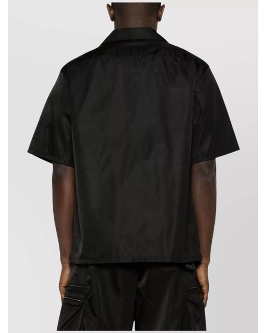 Prada Black Nylon Short Sleeves Shirt for men