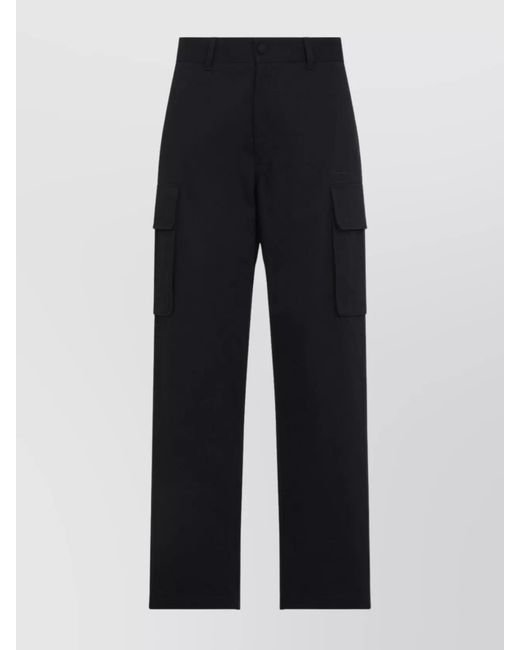 Givenchy Blue Cotton Straight-Leg Cargo Trousers for men