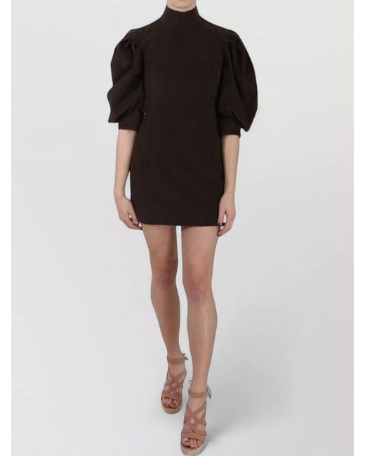 Dolce & Gabbana Black Corduroy Bodycon Cotton Mini Dress
