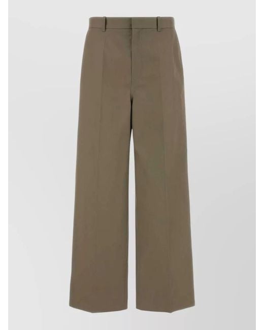 Balenciaga Natural Twill Chino Pants Belt Loops Front Pleats for men