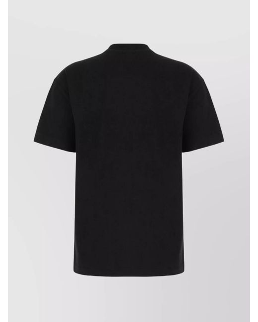 Off-White c/o Virgil Abloh Black Cotton Logo Print Crew Neck Short Sleeve T-Shirt