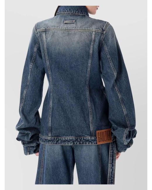 Jean Paul Gaultier Blue Denim Fitted Jacket