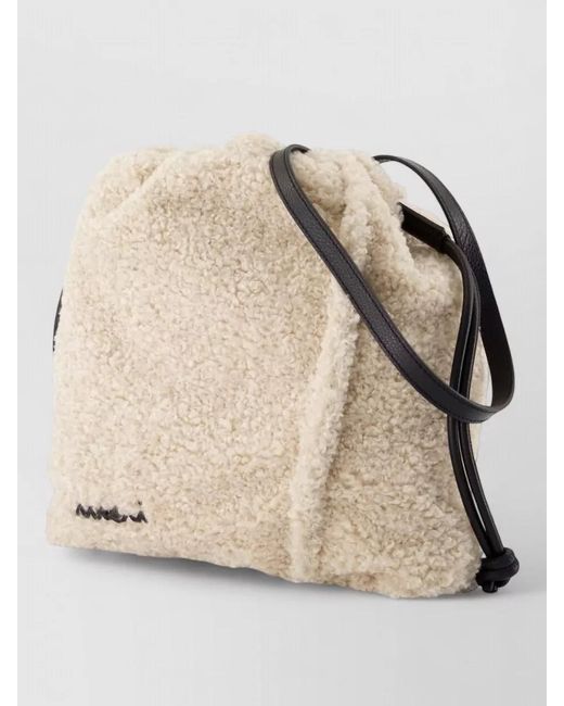 Marni Natural Drawstring Shoulder Bag for men