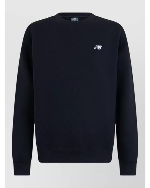 New Balance Blue Round Neck Sweatshirt Long Sleeve Regular Fit for men