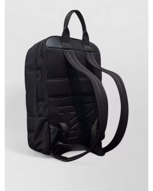 Kiton Blue Quilted Backpack Adjustable Straps Top Handle for men