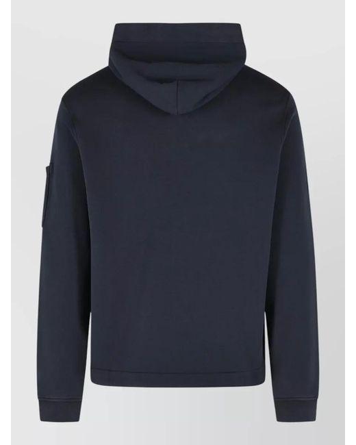 C P Company Blue Cotton Hooded Jacket for men